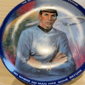 Spock Star Trek OTS Commemorative Plate - **Mint**